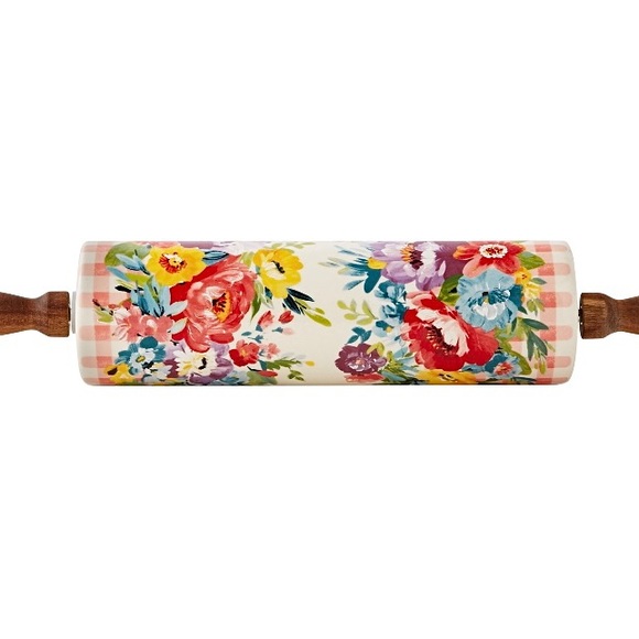 NWT Pioneer Woman Sweet Romance Blossoms Rolling Pin - Picture 3 of 11